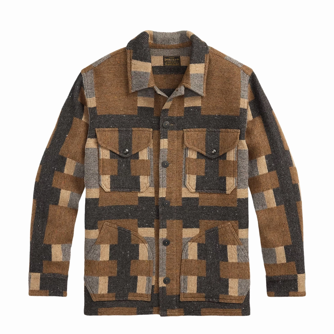 Rrl By Ralph Lauren Wool Blend Jacquard Shirt Blue Multi Shop Todays Picks MustHave Clearance
