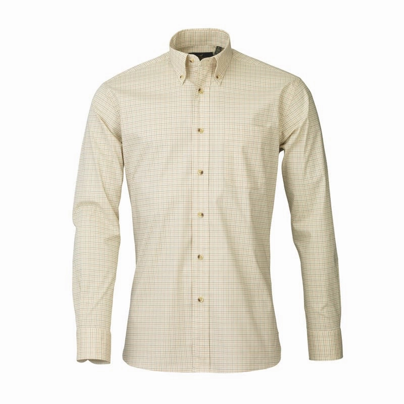 Laksen Simon Sporting Stretch Mens Shirt - Camel/Loden/Mandarin Price Drop Today Steal the Deal Now