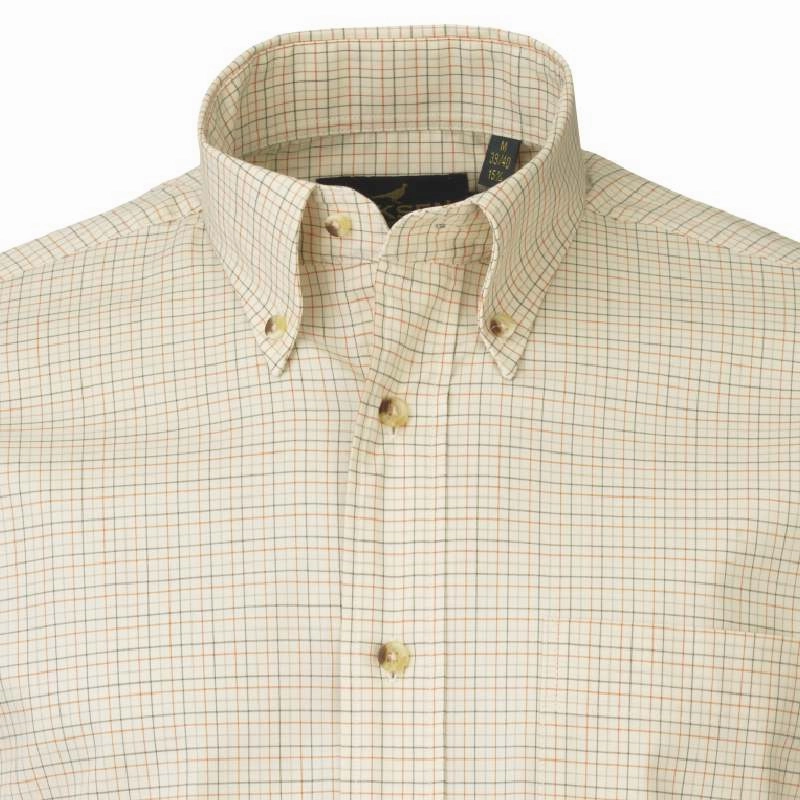 Laksen Simon Sporting Stretch Mens Shirt - Camel/Loden/Mandarin Weekend Flash Offer Todays Mega Savings