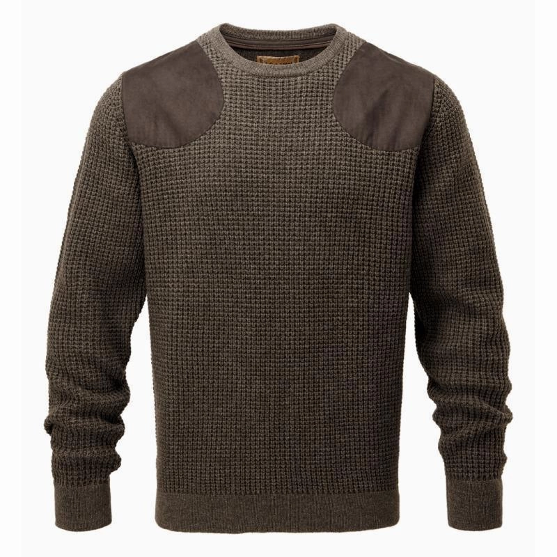 Trendy Picks Today Schoffel Gillock Lambswool Mix Mens Crew Neck Jumper - Mocha