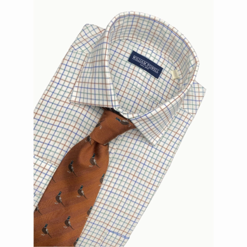 Limited Time Steal Shop Hot Deals William Powell Cotton Grouse Mens Shooting Shirt - Light Barley Check