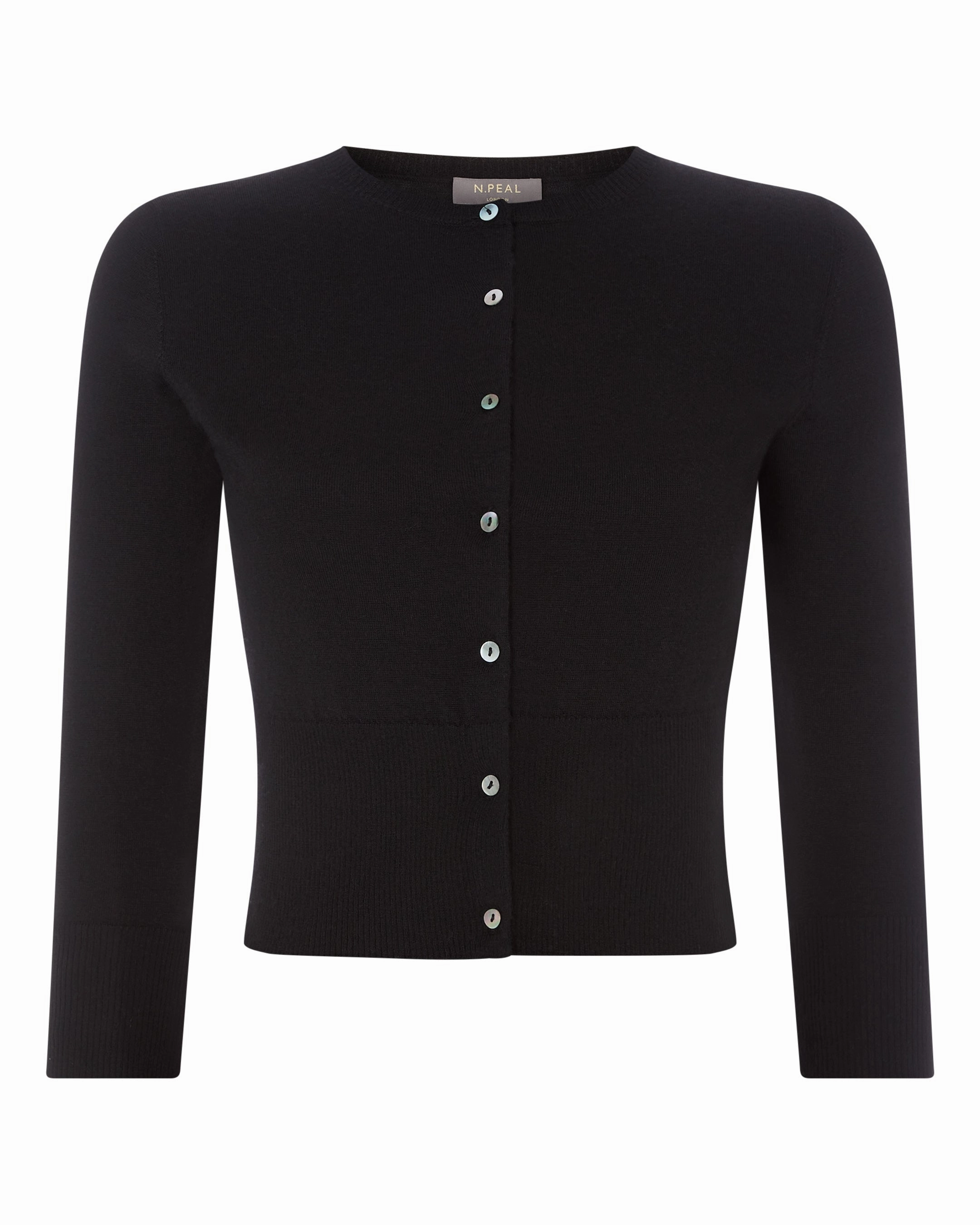 Hot Sale Today Women'S Darcie Superfine Cashmere Cropped Cardigan Black