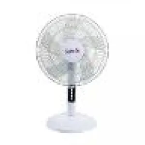 Samix Table Fan 16Inch, 3Speeds, 5Blades, White