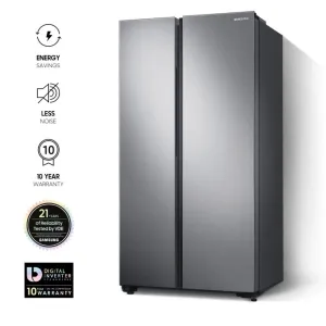 Samsung Refrigerator Side by Side Inverter A , 647Lit, Stainless Steel