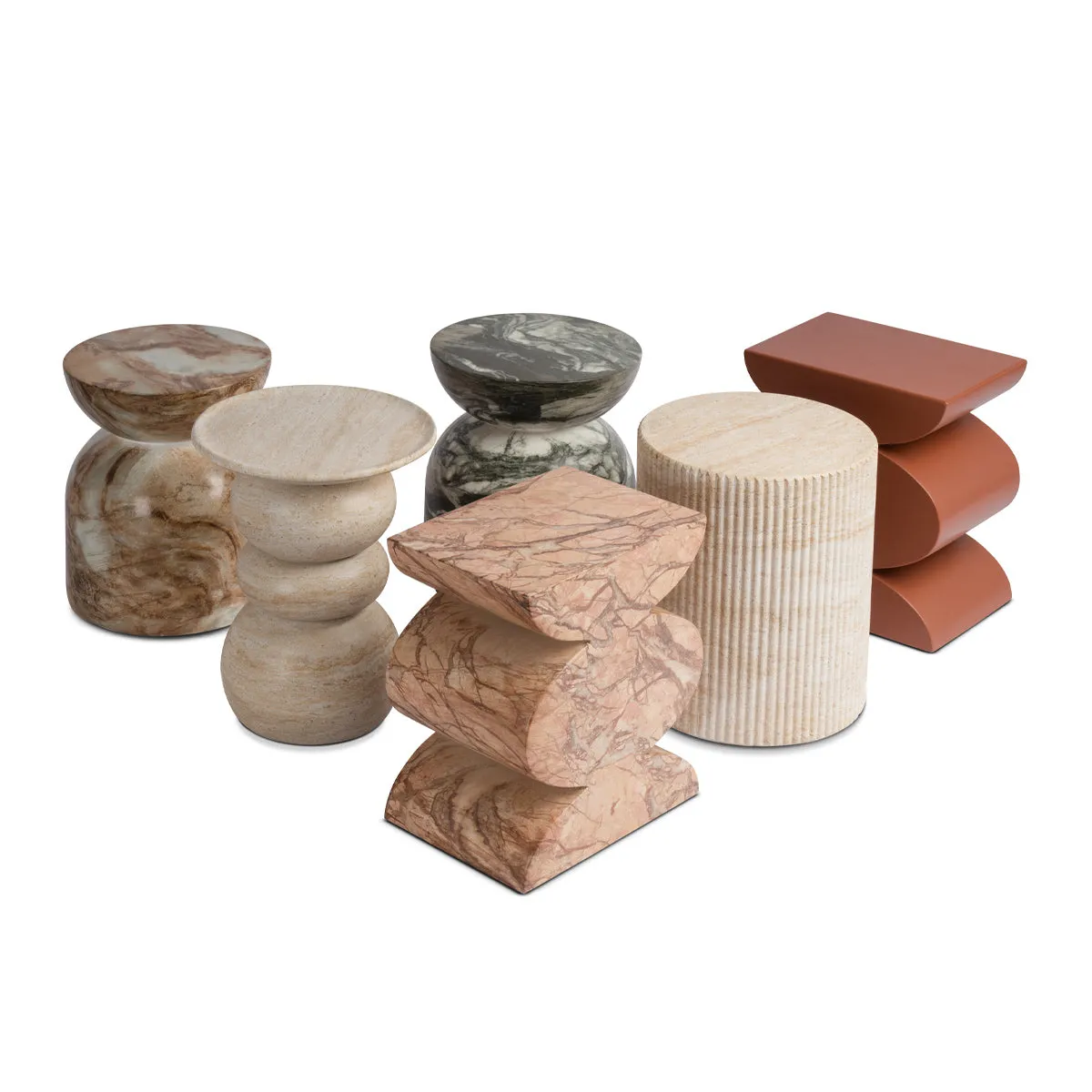 Santino Side Table (Marble Finish)