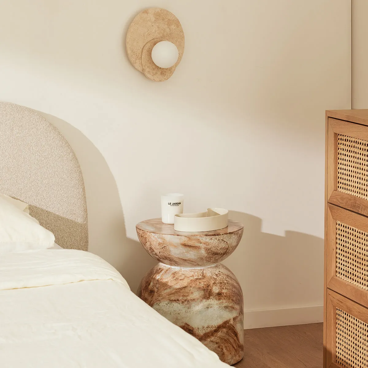 Santino Side Table (Marble Finish)