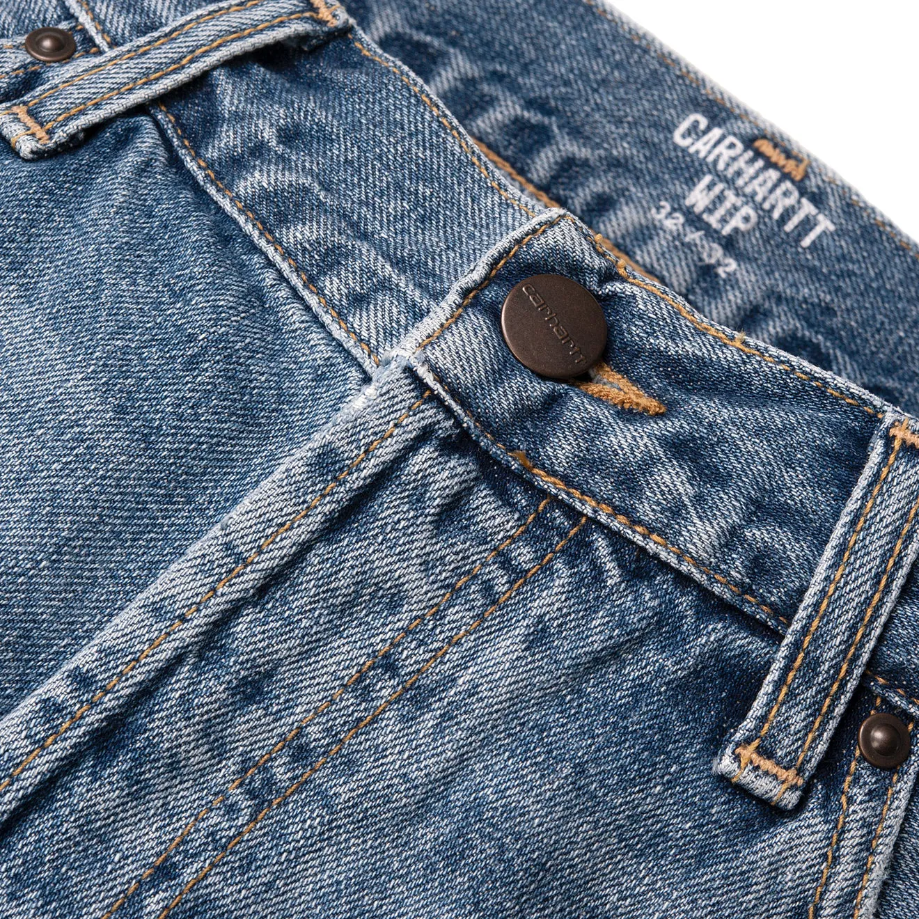 Carhartt Wip Marlow Pant Blue Worn Bleached Regular Leg Special Offer Inside Trending Savings Now