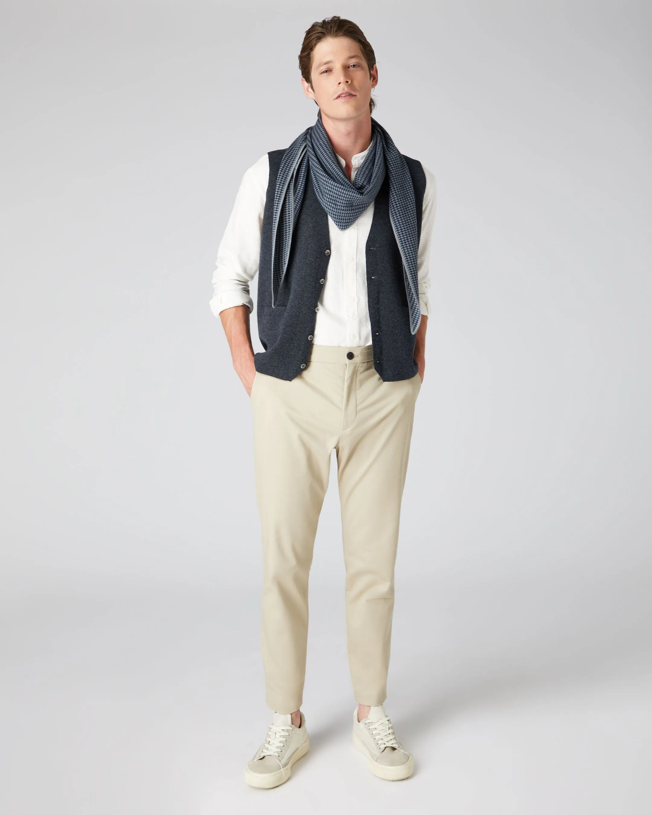 Hot Sale Today EndofWeek Deals Men'S Chelsea Cashmere Waistcoat Dark Charcoal Grey