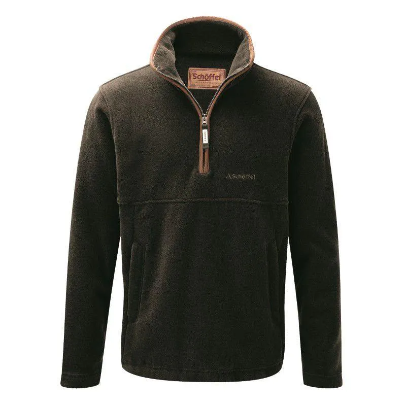 Schoffel Berkeley Mens 1/4 Zip Fleece - Dark Olive Trending Now Offer Surprise Discount Today