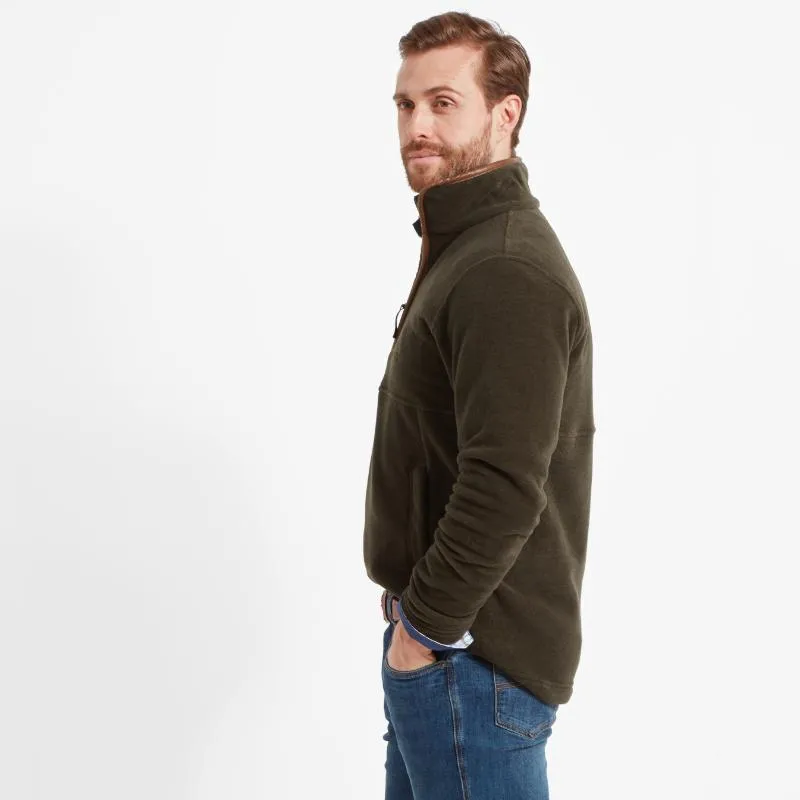 Todays Steal Schoffel Berkeley Mens 1/4 Zip Fleece - Dark Olive