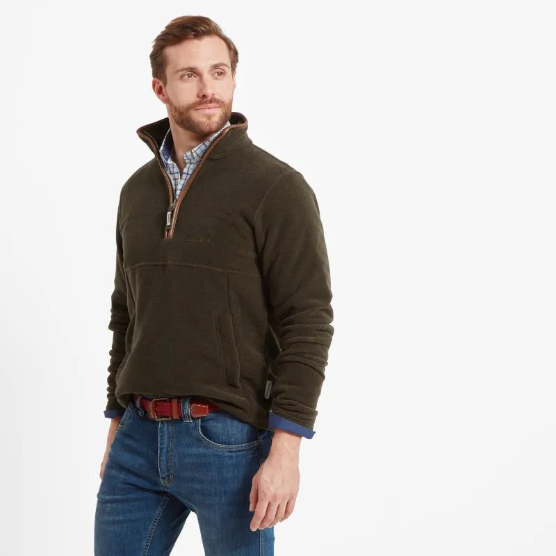 Schoffel Berkeley Mens 1/4 Zip Fleece - Dark Olive Hot Picks Today