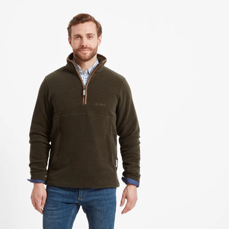 Exclusive Hot Pick Todays Trending Deals Schoffel Berkeley Mens 1/4 Zip Fleece - Dark Olive