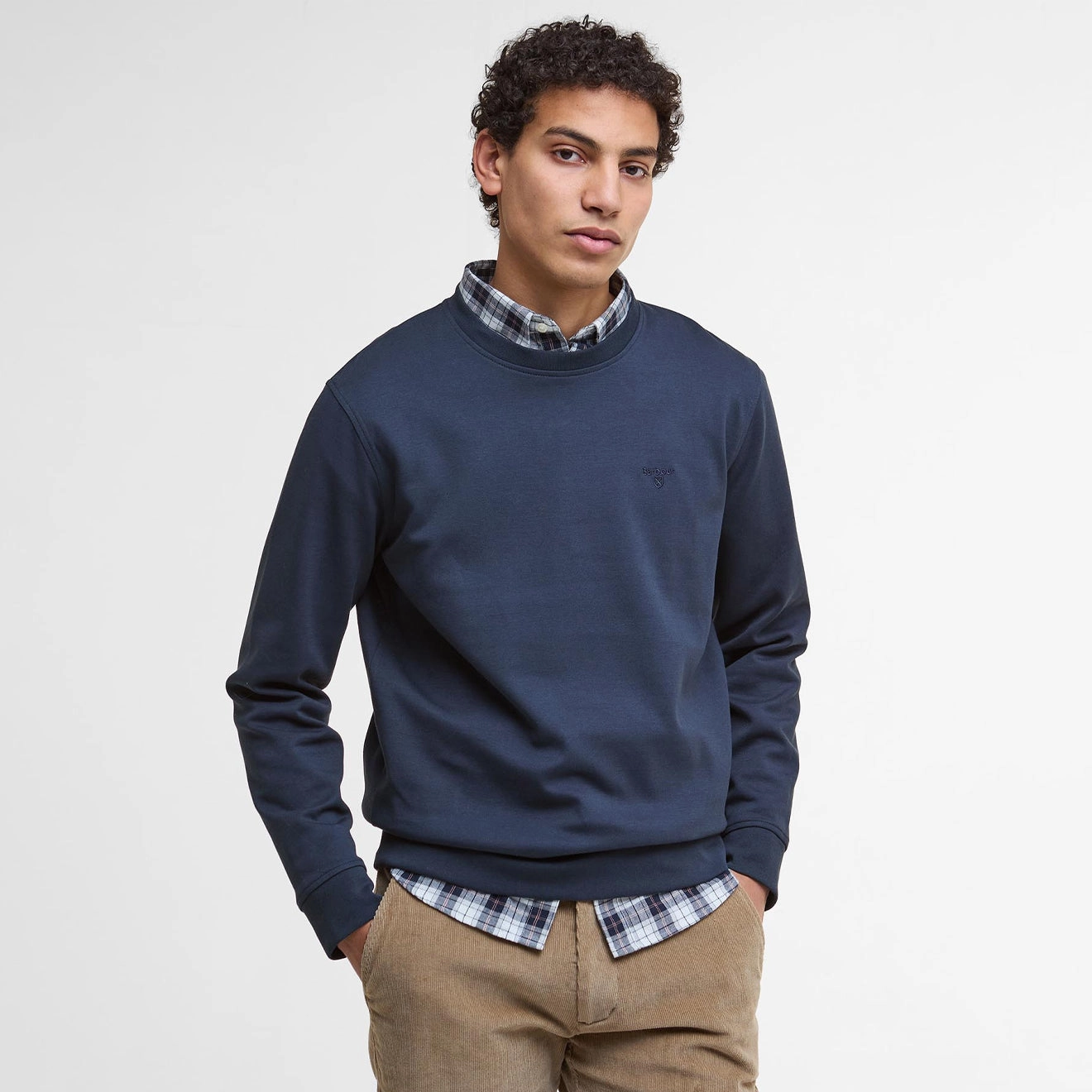 Save Big Today Barbour Lambeth Interlock Sweatshirt Navy