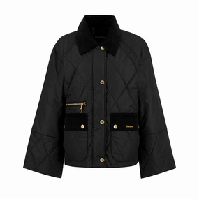 Steal Todays Offer Limited Offer Alert Barbour Martha Ladies Quilted Jacket - Black/Classic Tartan