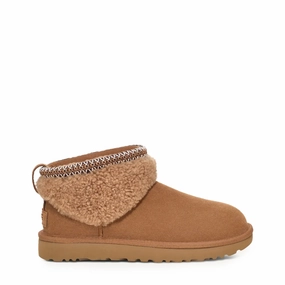 Ugg Womens Classic Ultra Mini Maxi Curly Boot Chestnut Hot Picks Today
