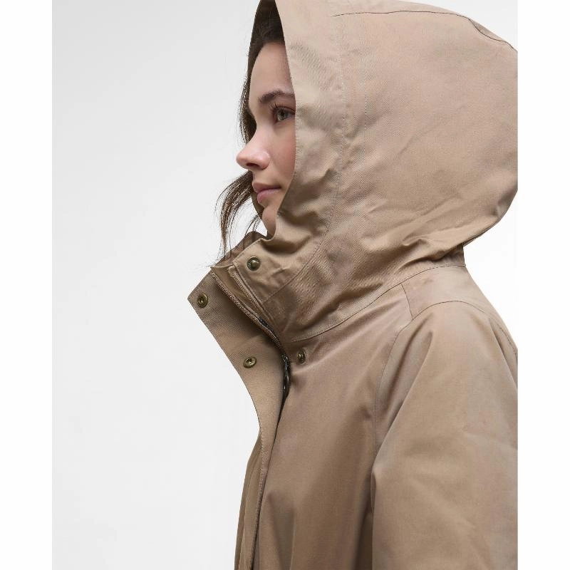 Best Price Online Barbour Bowlees Waterproof Ladies Jacket - Military Brown