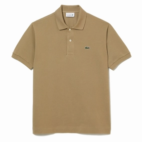 Big Hot Sale Lacoste Original S/S L.12.12 Petit Pique Cotton Polo Shirt Beige
