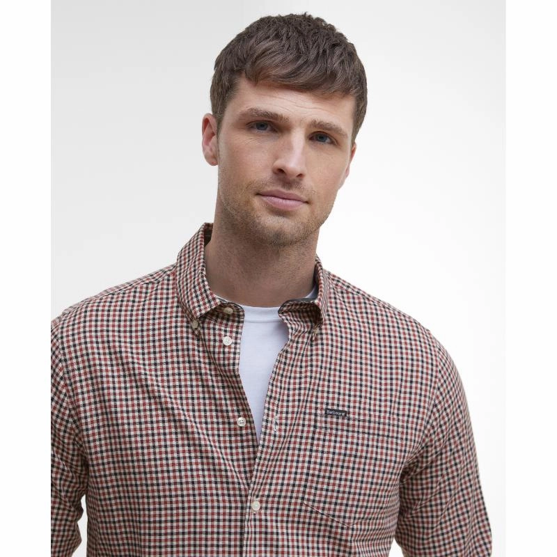 Barbour Padshaw Tailored Mens Shirt - Ecru Clearance Steal Today Weekend Specials