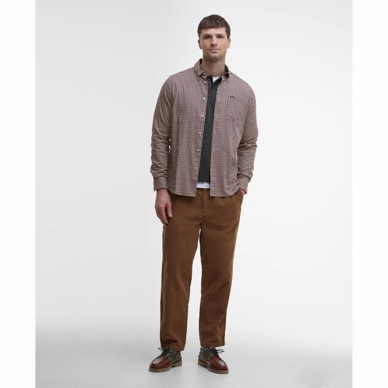 Barbour Padshaw Tailored Mens Shirt - Ecru Dont Miss Todays Deal Big Savings Event