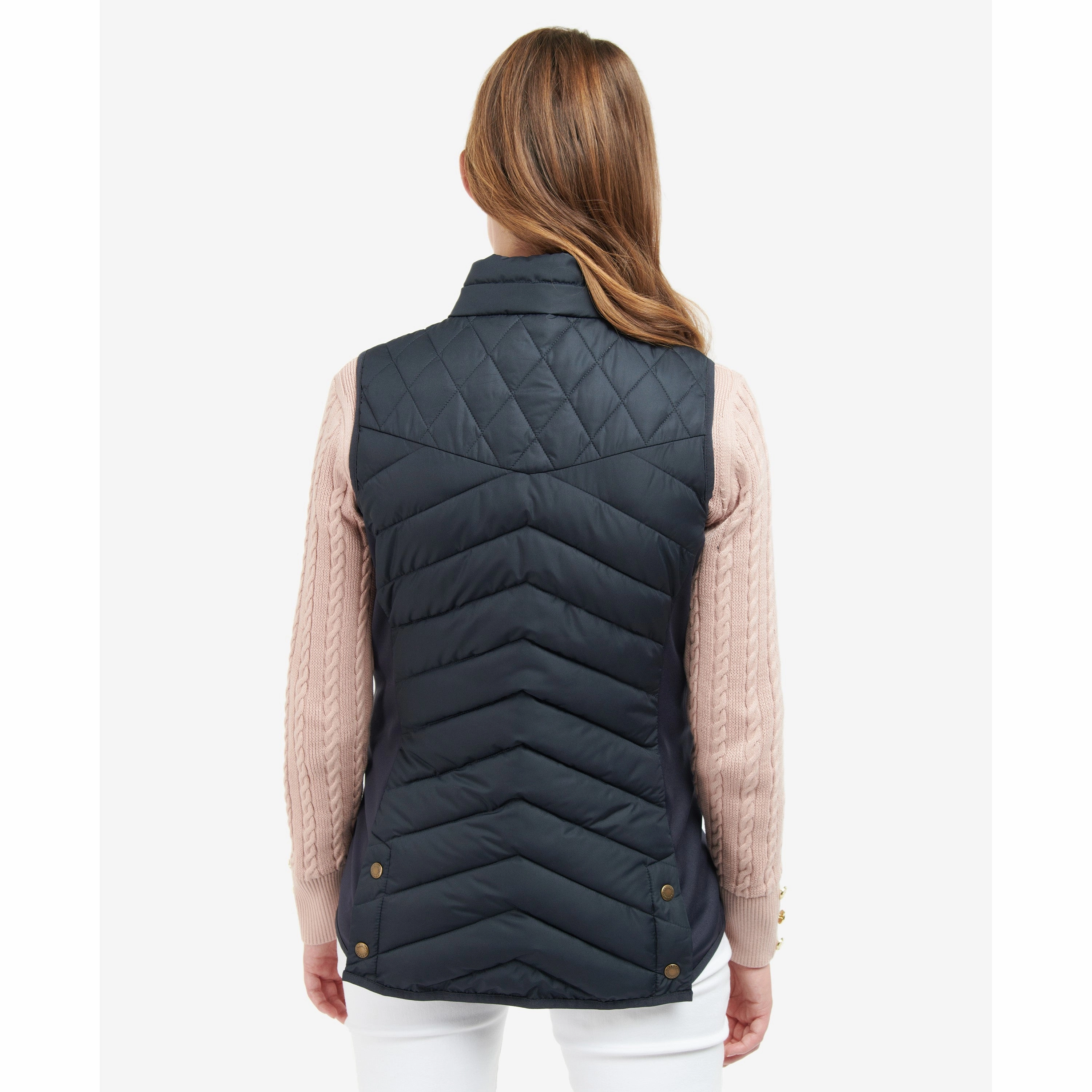 Barbour Stretch Cavalry Ladies Gilet - Dark Navy/Dark Navy Marl Hot Offer Inside