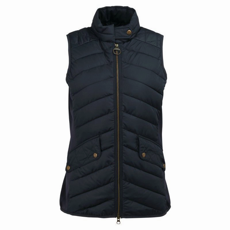 Big Savings Alert Todays Mega Savings Barbour Stretch Cavalry Ladies Gilet - Dark Navy/Dark Navy Marl