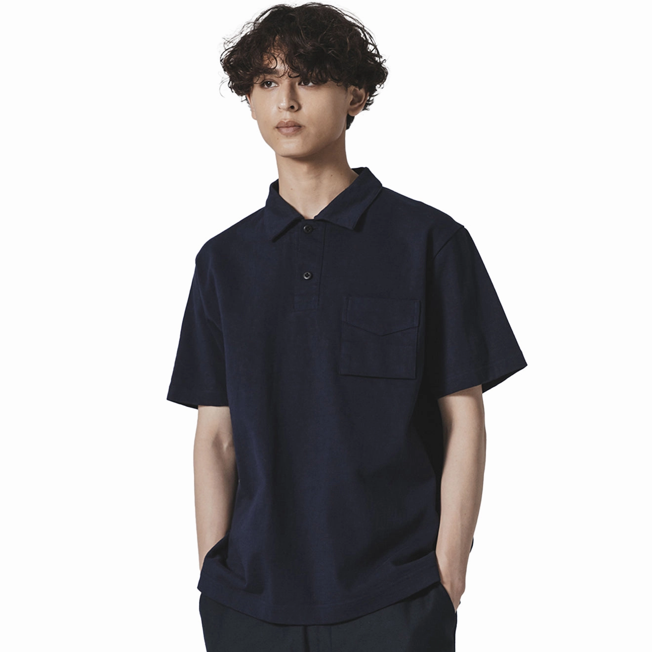 Exclusive Hot Pick Grab Your Hot Pick Jackman Dotsume Pocket Polo Navy