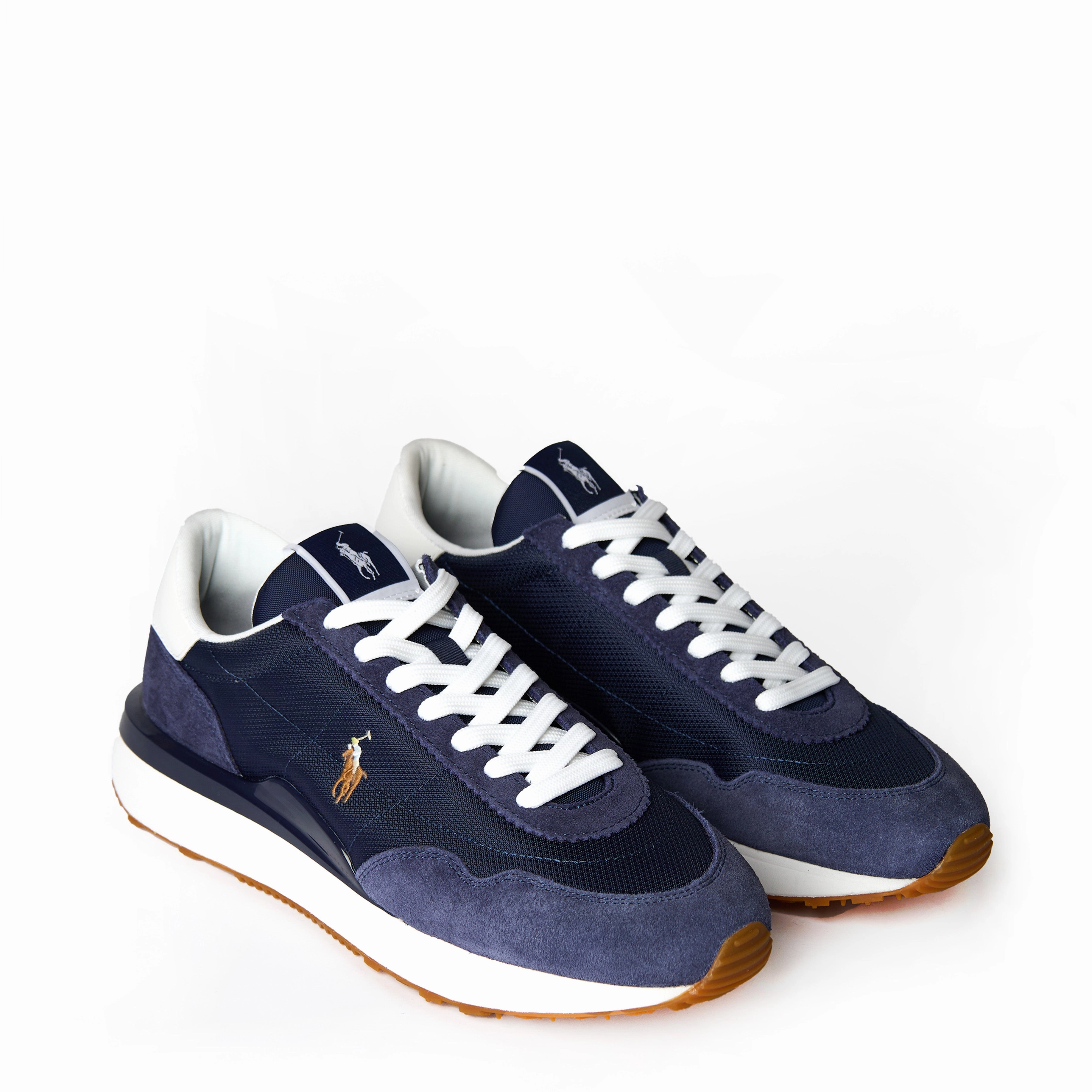 Polo Ralph Lauren Train 89 Suede / Oxford Trainer Navy / Multi Pp Save Big Today