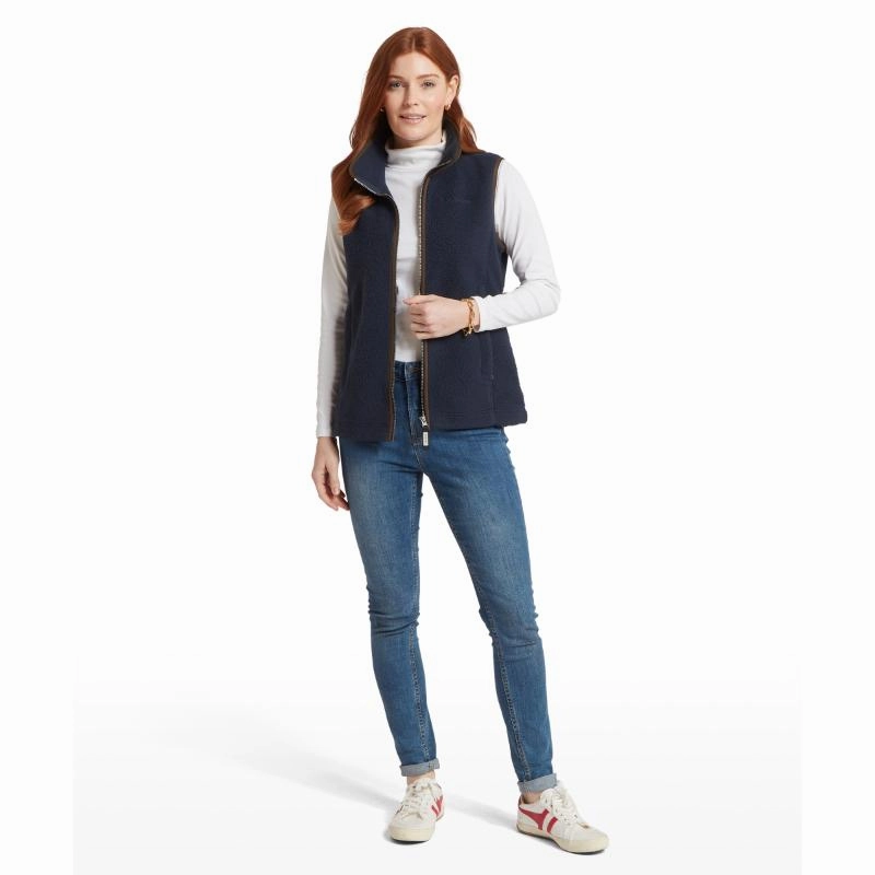 Schoffel Lyndon Retro Ladies Fleece Gilet - True Navy Grab Your Savings