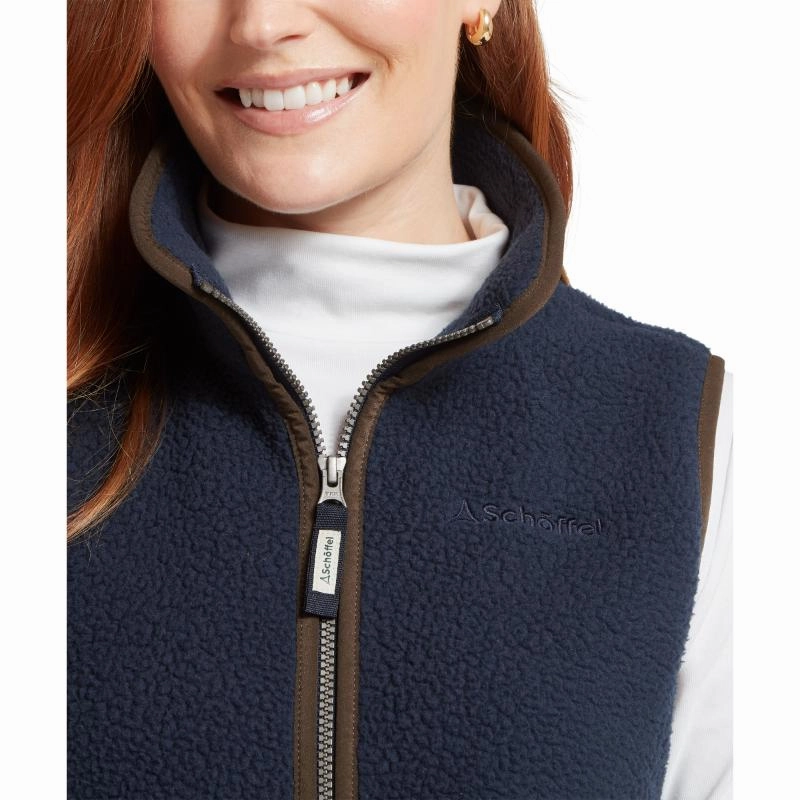 Daily Special Offer MustHave Steals Schoffel Lyndon Retro Ladies Fleece Gilet - True Navy