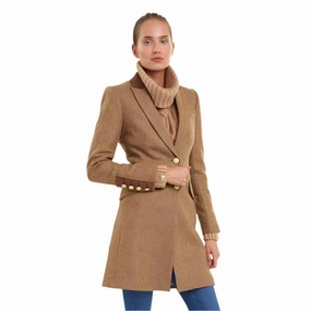 Price Drop Alert Shop Smart Save Holland Cooper Kempton Ladies Tweed Coat - Tawny