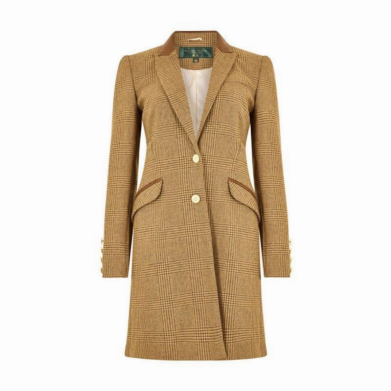 Special Deal Frenzy Todays Best Deal Holland Cooper Kempton Ladies Tweed Coat - Tawny
