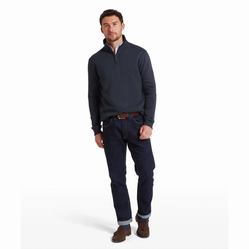 Flash Deal Today Online Exclusive Savings Schoffel St Merryn Mens 1/4 Zip Sweatshirt - True Navy