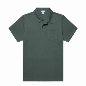 Sunspel S/S Riviera Polo Dark Green MustHave Steals Hot Discount Deal