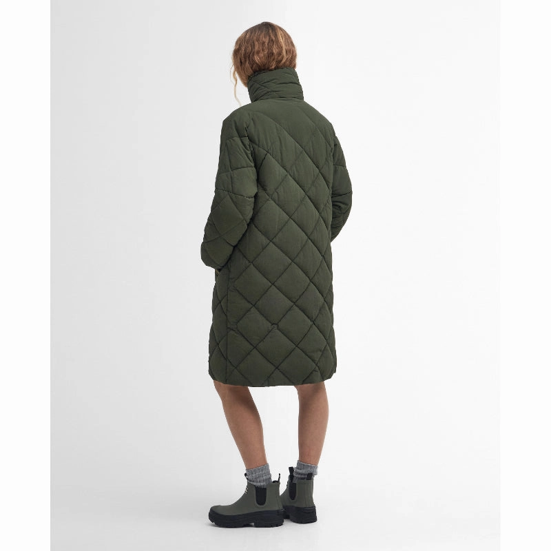 Shop Grab Now Mega Sale Now Barbour Bearnie Puffer Ladies Quilt Jacket - Olive/Ancient