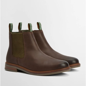 Barbour Farsley Mens Chelsea Boot - Choco Leather Instant Savings Deal