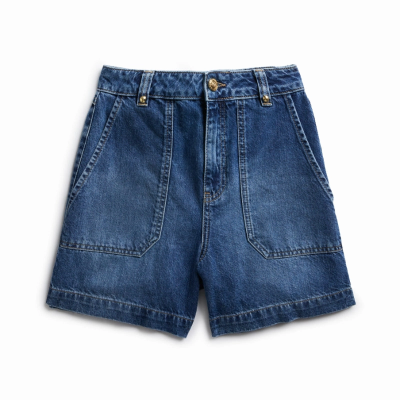 Holland Cooper Utility Ladies Denim Shorts - Denim Grab It Now