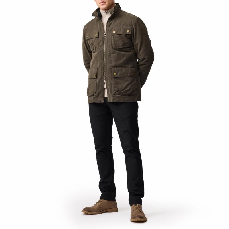 Rodd & Gunn Aberdeen Mens Jacket - Deep Olive Clearance Event Alert Big Price Drop