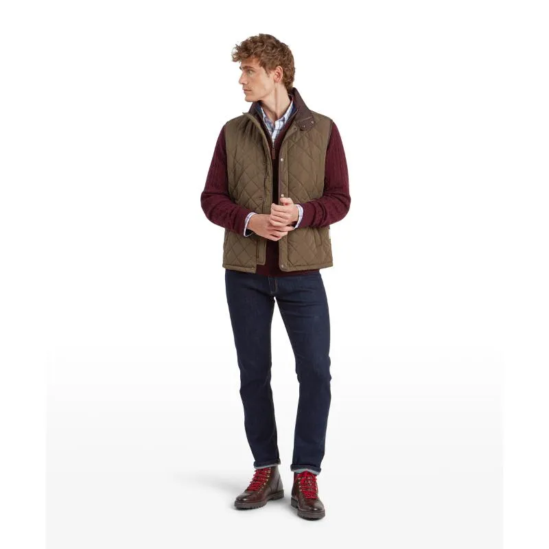 EndofWeek Deals Clearance Alert Now Schoffel Barrowden Quilted Mens Gilet - Olive