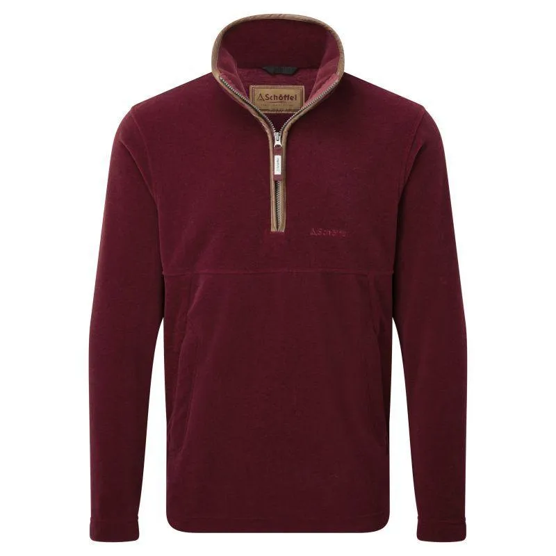 Schoffel Berkeley Mens 1/4 Zip Fleece - Claret EndofWeek Deals Price Drop Alert