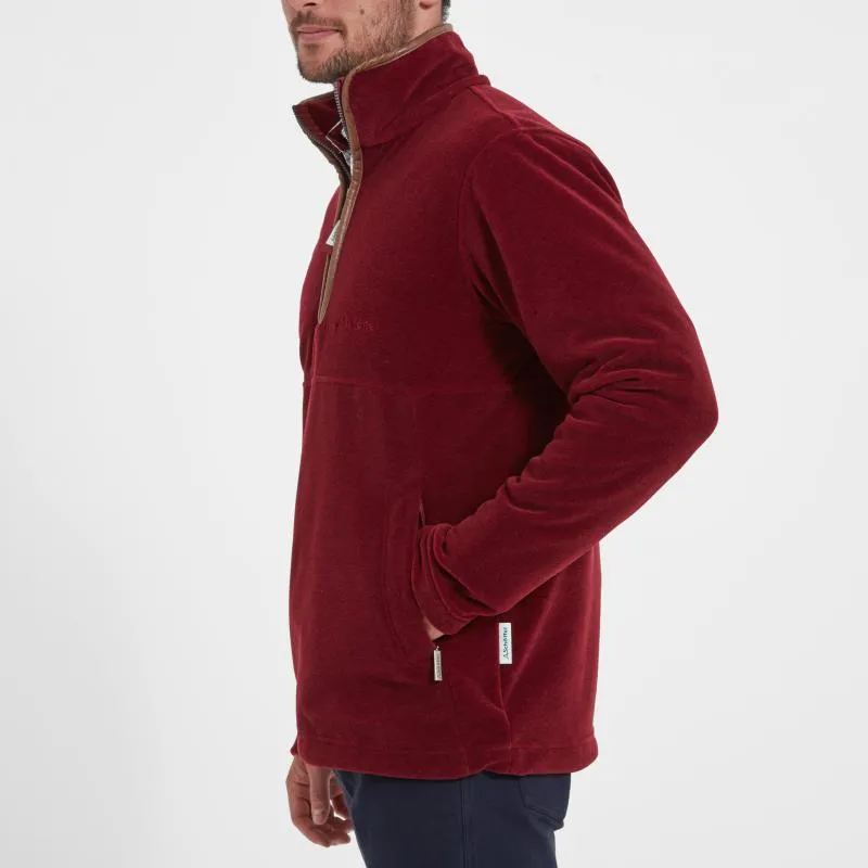 Schoffel Berkeley Mens 1/4 Zip Fleece - Claret Dont Miss Big Savings