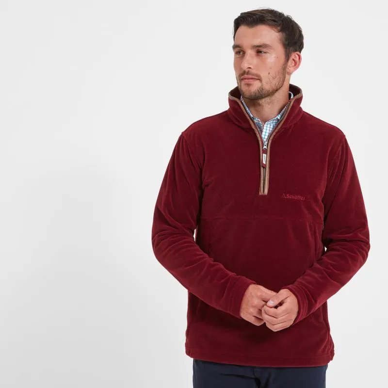Limited Time Sale Online Exclusive Offer Schoffel Berkeley Mens 1/4 Zip Fleece - Claret