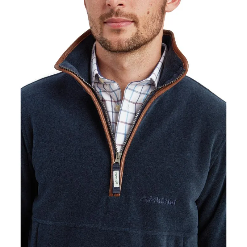 Schoffel Berkeley Mens 1/4 Zip Fleece - Petrol Blue Steal Todays Offer