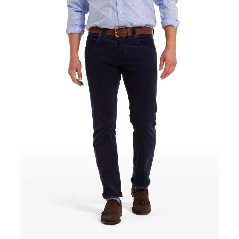 Schoffel Camden Mens Cord Trousers - Navy Limited Time Sale