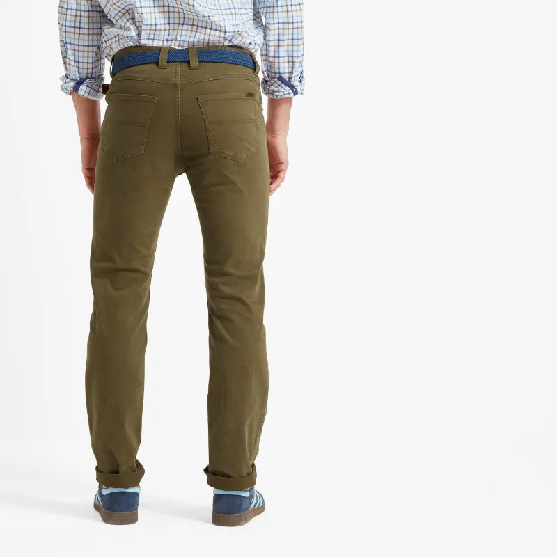 Schoffel Canterbury 5 Pocket Mens Jeans - Moss Dont Miss These Savings