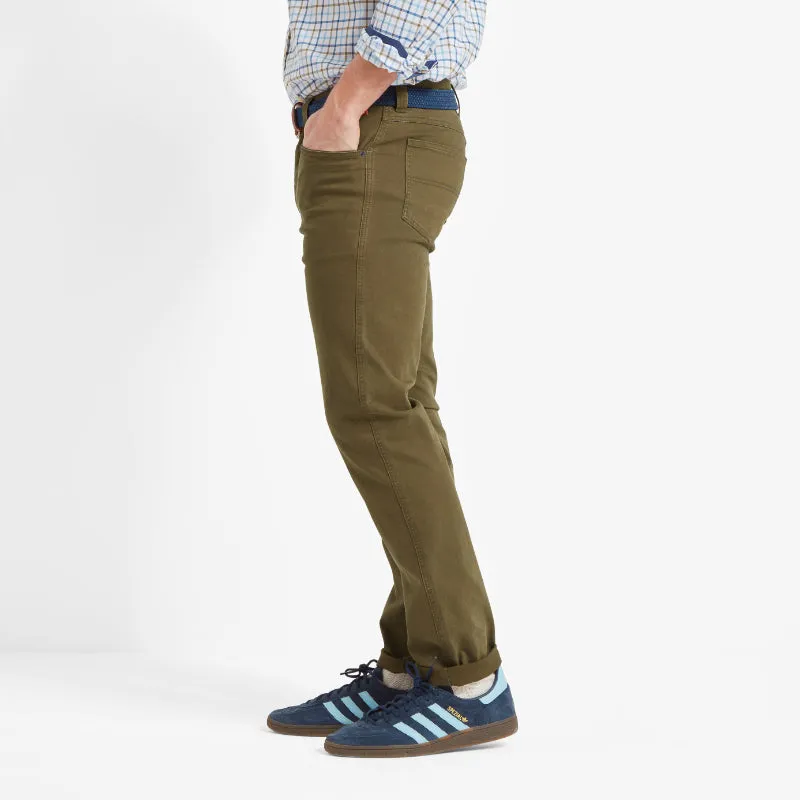 Daily Deal Frenzy Schoffel Canterbury 5 Pocket Mens Jeans - Moss