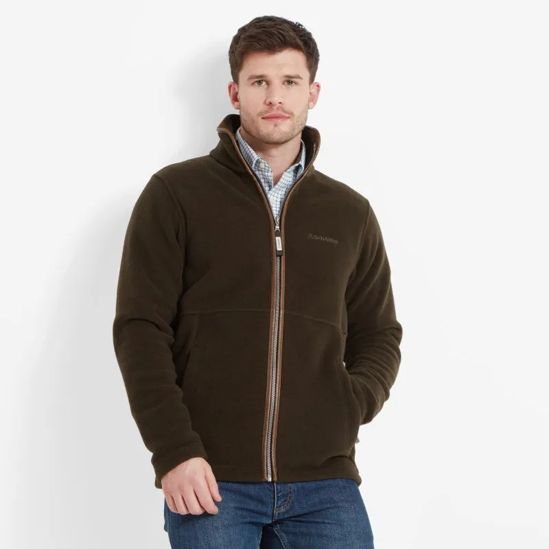 Flash Offer Today Schoffel Cottesmore Mens Fleece Jacket - Dark Olive