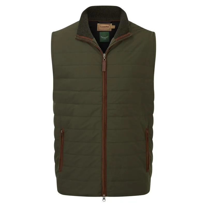 Schoffel Hybrid Lambswool Aerobloc Mens Gilet - Loden Best Price Online Today Only Steal