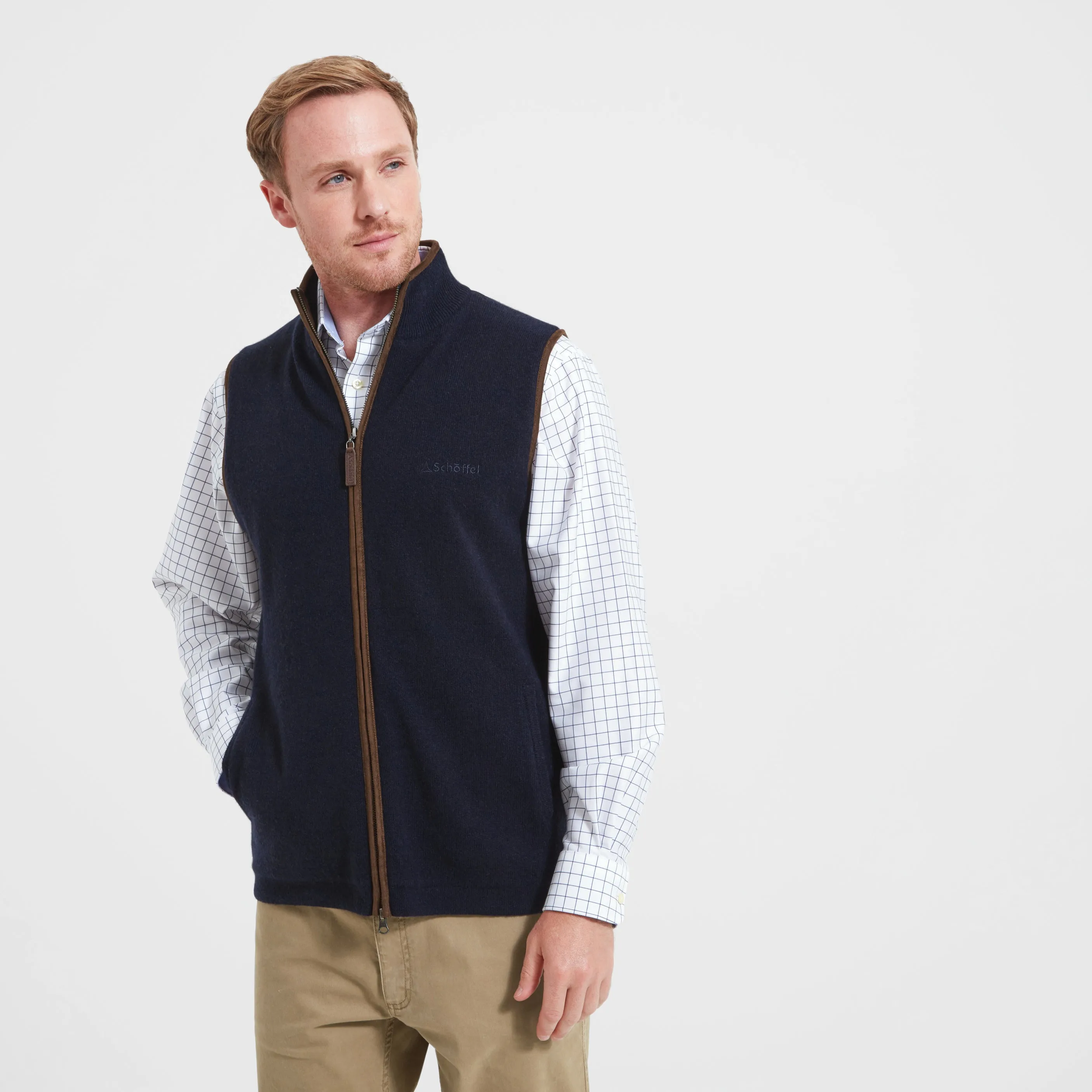 Schoffel Mens Lambswool Aerobloc Gilet - Navy Clearance Sale Shop Grab Offer