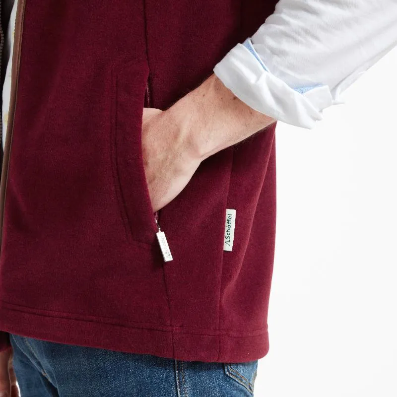 Flash Sale Alert Now Schoffel Oakham Mens Fleece Gilet - Claret