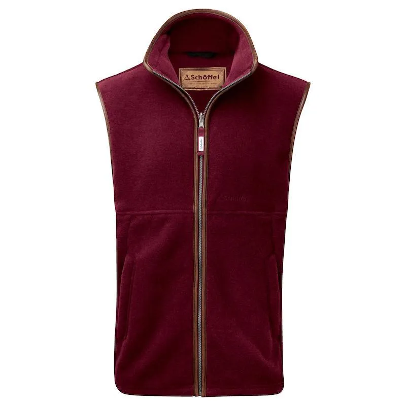 Best Seller Deal MustHave Steals Schoffel Oakham Mens Fleece Gilet - Claret